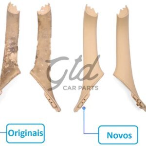 KIT Puxadores Champanhe BMW Série 5 F10 F11 F18 2010-2017 C/ Esp. Rebatível - Image 3