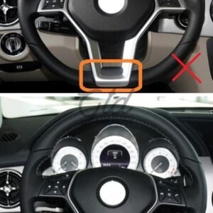 Moldura 35mm Volante Cinza Claro / Carbono Mercedes-Benz AMG Classe A B C E CLA GLA CLS W176 W246 W204 W212 2011-2019 - Image 3