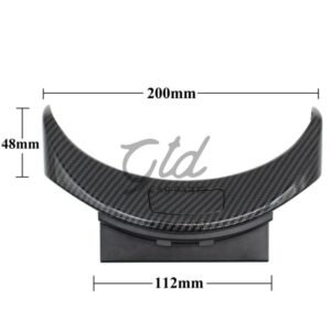 Friso Carbono Brilhante Botão Consola 200mm Mercedes-Benz Classe C GLC W205 W253 2014-2021 - Image 3