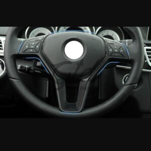 Moldura 35mm Volante Preto/Carbono Mercedes-Benz AMG Classe A B C E CLA GLA CLS W176 W246 W204 W212 2011-2019 - Image 4