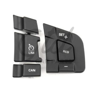 Conjunto de 5 Botões Pretos Direitos Volante Land Rover Discovery Jaguar XF XE F-PACE C-PACE - Image 1